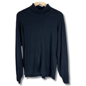 Uniqlo Women's Turtleneck Top Long Sleeve Cotton Black Large